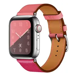 Кожаный ремешок для Apple watch band 4 44 мм 40 мм correa aple watch 42 мм 38 мм ремешок на запястье браслет iwatch 4 3 2 1