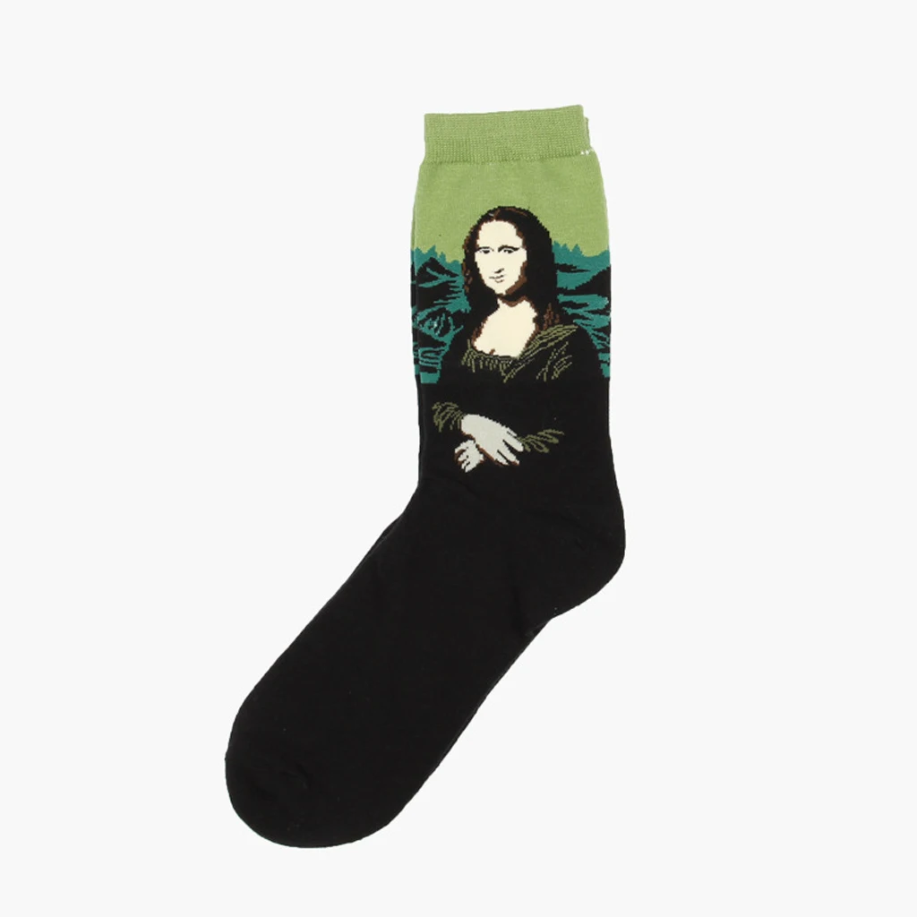 Men's Classical Painting Crew Socks Casual Mid-calf Length Socks #1