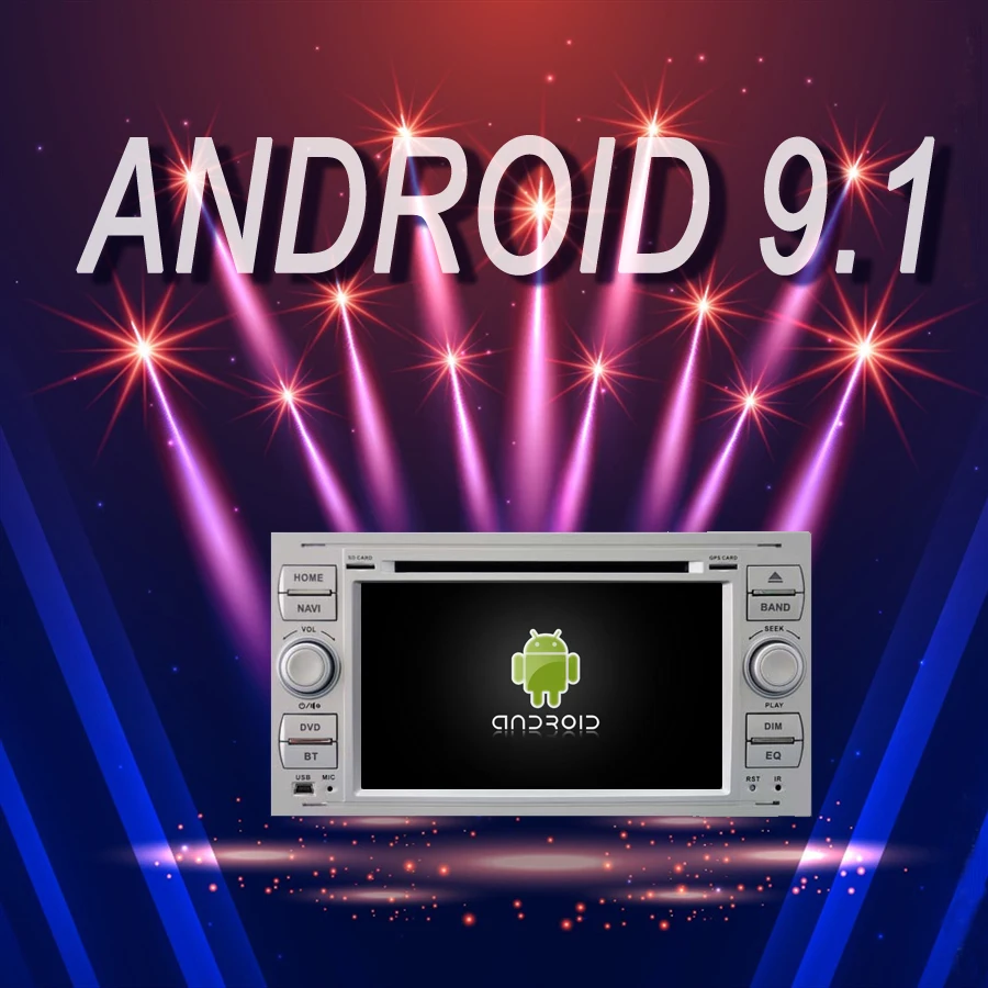 Автомобильный мультимедийный плеер Android 9 1 GPS Bluetooth стерео подходит для FORD FOCUS mondeo