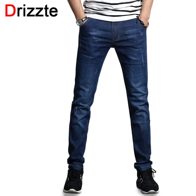 Aliexpress.com : Buy Drizzte Men's Jeans Summer Thin Stretch Blue Denim ...