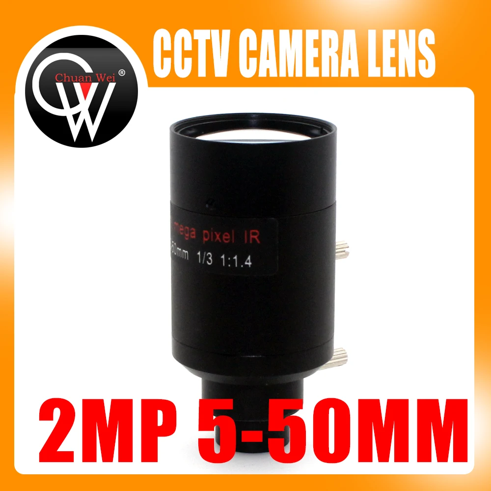 2Megapixel 5-50mm Varifocal Lens D14 Mount View About 100m For Analog/720P/1080P AHD/CVI/TVI/IP CCTV Camera