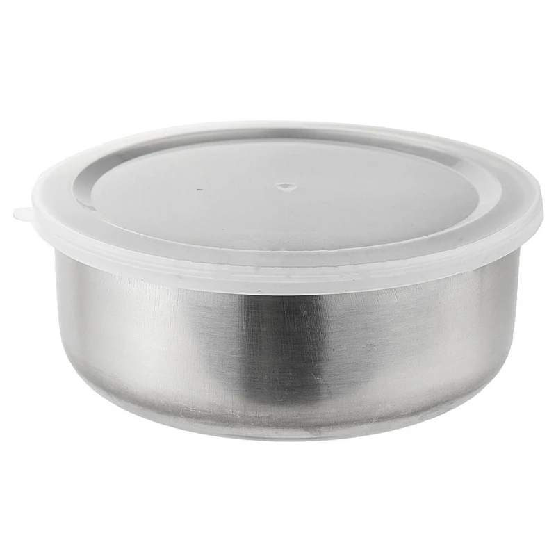 5Pcs/set New Stainless Steel Mixing Crisper Food Container Bowls Silver Color 5 Bowls with 5 Lids Kitchen Pot Tableware Tools