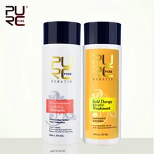 Горячая Распродажа 3.7% Золотая терапия Кератиновое лечение с шампунем набор по уходу за волосами восстановление поврежденных волос делает гладкое и блестящее лечение волос