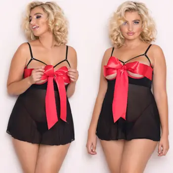 

Women Lace Nightwear Underwear Sleepwear BabyDoll Dress G G-string