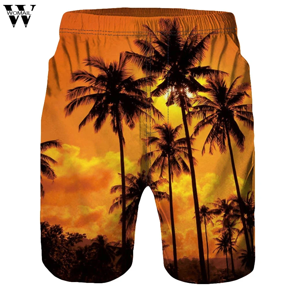 

Womail Men's short Summer Spring Casual 3D Tree Printed Beach Work Short short Trouser shorts fanshion deporte dropship j25