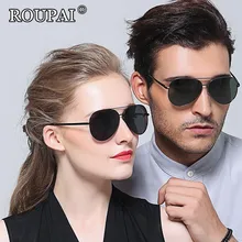 ROUPAI Brand Luxury Unisex Shades For Women Men 2017 Fashion Polarized Sunglasses Driving Glasses Female Male Aviator Sun Glass