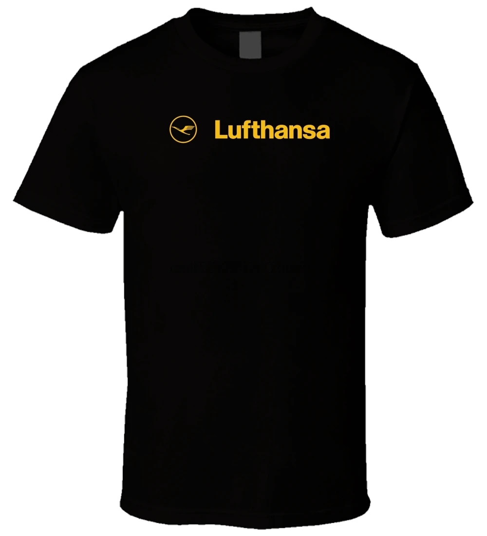 Lufthansa Airline 5 новая горячая Распродажа Черная Мужская футболка хлопок Размер S 3Xl