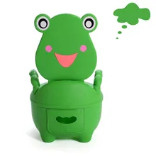 Лягушка зеленые горшки увеличивают детский туалет мультфильм ящик туалет дети Туалет мальчик и девочка Детский горшок детский моча таз