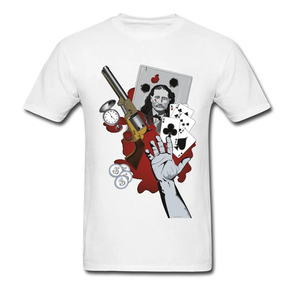 cosie Dead Mans Hand Men T-Shirt Funky Summer Short Sleeve Round Neck 100% Cotton Tops & Tees comfortable Tee Shirts Dead Mans Hand white