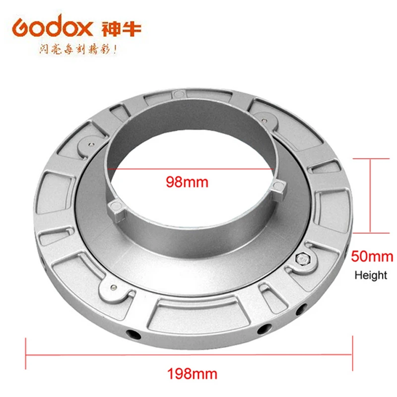 Godox 98 мм Bowens Speed Ring Softbox Adapter speeding Mount для студийной фотовспышки освещение