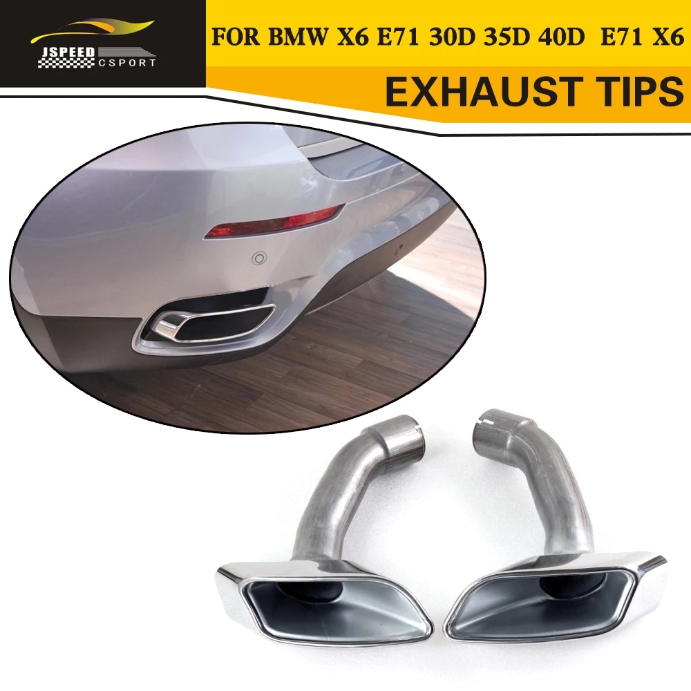 Stainless Steel 1pair(left+right) Exhaust Tial Tip Muffler For BMW X6 E71 30D 35D 40D 2008-2013 Stainless Steel 1pair(left+right) Exhaust Tial Tip Muffler For BMW X6 E71 30D 35D 40D 2008-2013