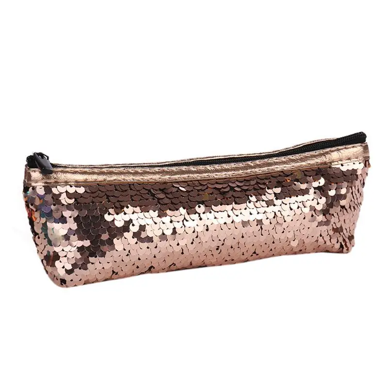 

2019 New Women Glitter Sequins Cosmetic Bag Pencil Box Coin Purse Makeup Case Organizer