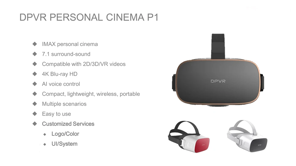 DeePoon P1 2,5 K Очки виртуальной реальности поддержка 4k 3D IMAX экклюзионный кинотеатр все в одном vr очки с wifi android 7,1 vr