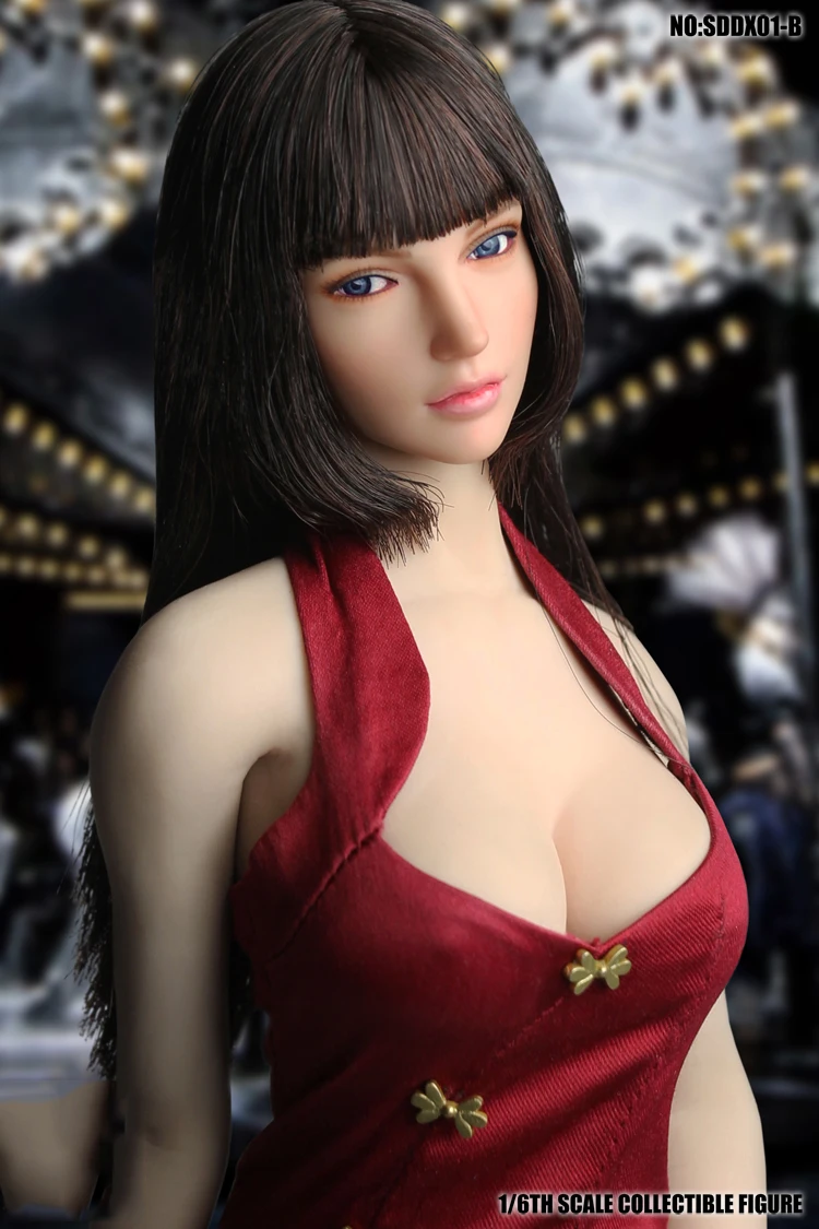 Продажа Коллекционная модель в наличии, модель 1 6 года, красивая Европейская девушка, голова, скульптурная, резная модель для 12 дюймов, бледная кожа, ...