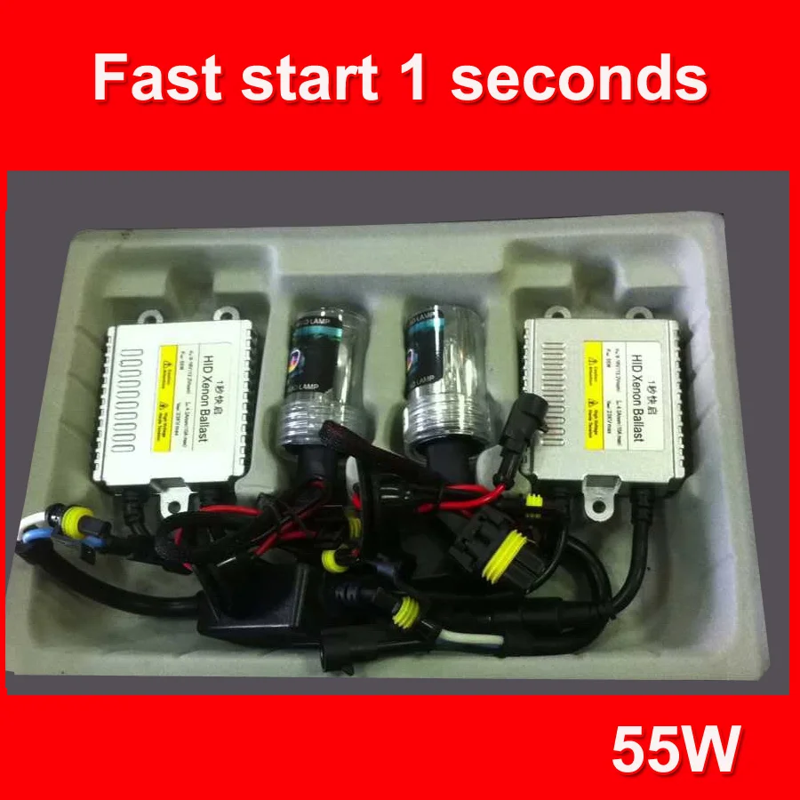 car headlight quickly bright hid xenon kit AC12V 55W fast start for auto headlamp 35W H1 H3 H4 H7 H11 hb3 880 hid conversion kit