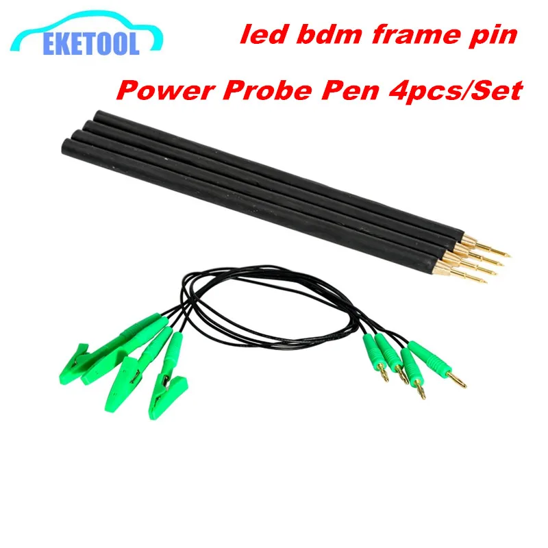 

Best 4pcs/Set Probe Pen & Green Clip LED Charger Together With Stainless LED BDM Frame Works For KTAG/KESS/FGTECH/BDM100