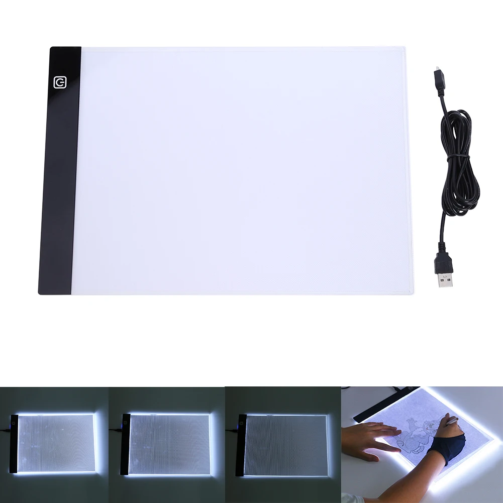 Digital tablets 33.5*23.3cm inch A4 LED thin graphic artist art board template drawing board three-level light box