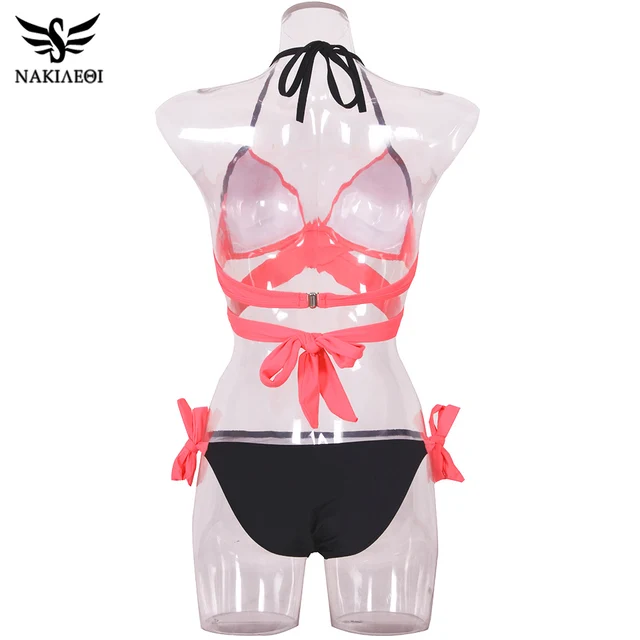 NAKIAEOI 2018 Seksowny bikini kobiety strój kąpielowy push up stroje kąpielowe Criss Cross Bandage Halter bikini Set Beach strój kąpielowy pływać nosić XXL tanie i dobre opinie Bikinis Set Nylon spandex Jednolity patchwork druk Wire Free 180073 Niska talia Pasuje do rozmiaru Weź swój normalny rozmiar NAKIAEOI 2018 Seksowny bikini kobiety strój kąpielowy push up stroje kąpielowe Criss Cross Bandage Halter bikini Set Beach strój kąpielowy pływać nosić XXL tanie i dobre opinie Bikinis Set Nylon spandex Jednolity patchwork druk Wire Free 180073 Niska talia Pasuje do rozmiaru Weź swój normalny rozmiar