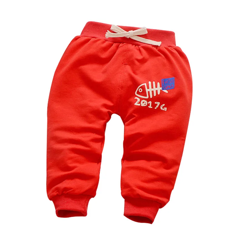 

children pants 2017 Spring / Autumn new cotton 1 piece Cute little fish kids pants 1-4 year boys / girls pants children wit