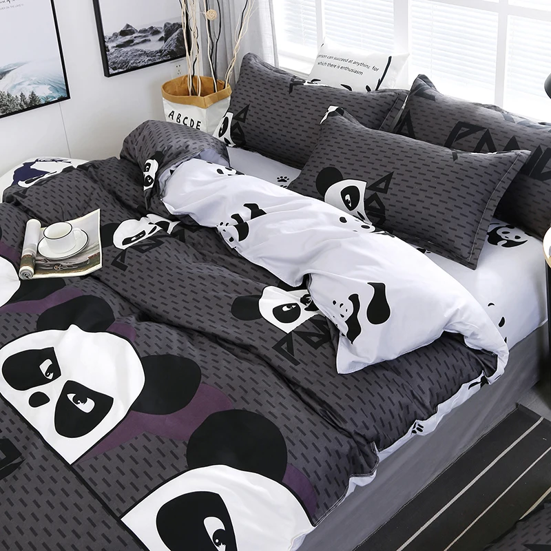 

Chinese Style Cartoon Panda Pattern Bedding Set Bed Linings Duvet Cover Bed Sheet Pillowcases Cover Set 4pcs/set