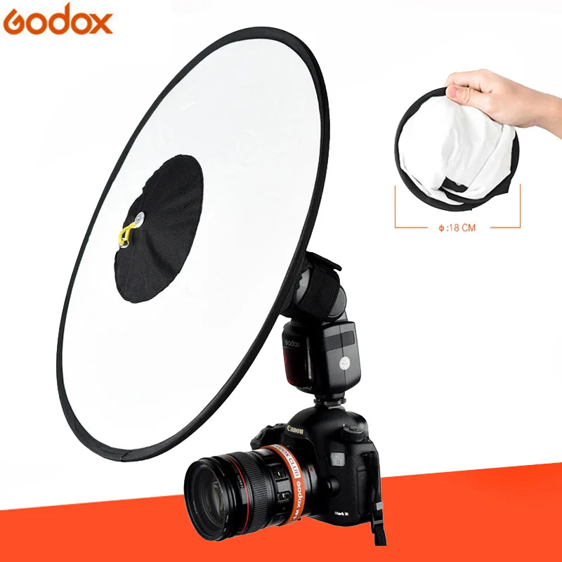 Godox RS18 коническая вспышка софтбокс портативный складной Циркулярный мягкий светорассеиватель для большинства вспышек камеры/Speedlite/AD200/AD600