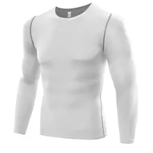 Мужская спортивная футболка с длинными рукавами для тренажерного зала, быстросохнущая стрейч-футболка, футболка