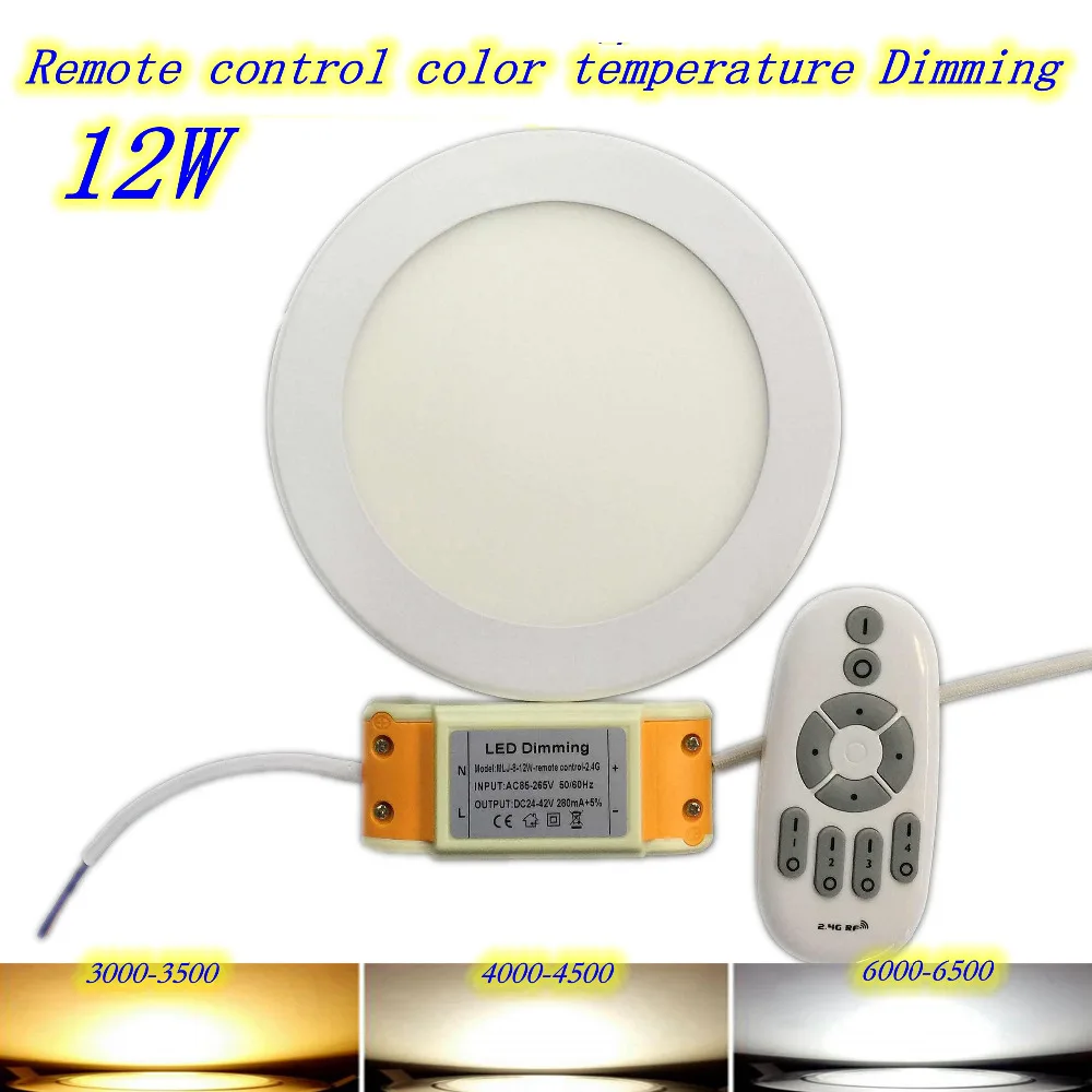 DHL Free ship 10pcs/lot 2.4G Remote control LED Panel Light Recessed