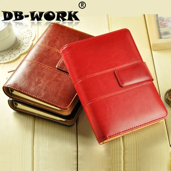 

A5 high-grade leather color leather loose leaf notebook magnetic hasp business notebook can be customized