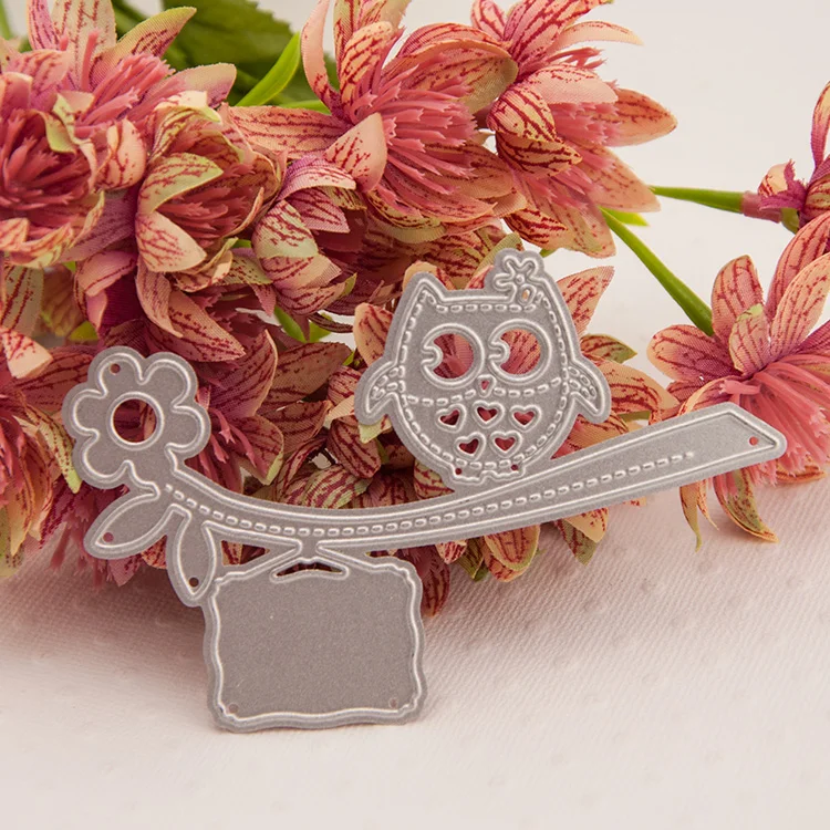 Metal owl branch Cutting Dies Stencils for DIY