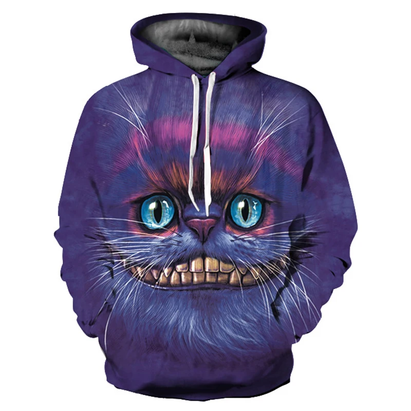 2018 Outfits Sweatshirt Men/Women Hoodies 3d Print The Cheshire Cat