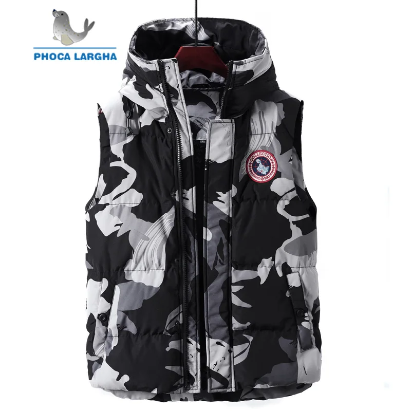 2018 New Brand Winter Vests Men's Casual Cotton Jackets Fashion Camouflage Warm Thick Hooded Vest Outerwear Male Plus Size 4XL 2018 New Brand Winter Vests Men's Casual Cotton Jackets Fashion Camouflage Warm Thick Hooded Vest Outerwear Male Plus Size 4XL