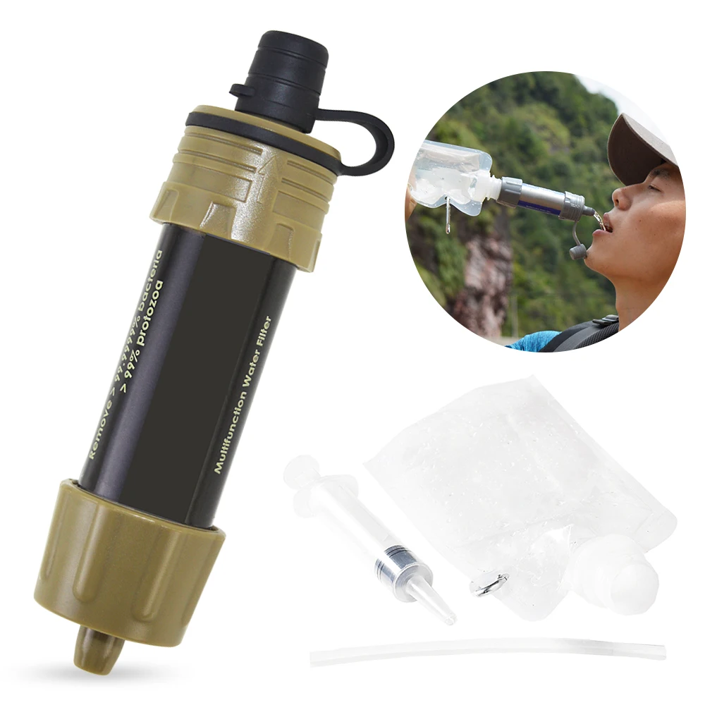 Outdoor Travel Water Filter Straw Water Filtration System Water Purifier for Emergency Camping Traveling Backpacking Hiking Outdoor Travel Water Filter Straw Water Filtration System Water Purifier for Emergency Camping Traveling Backpacking Hiking