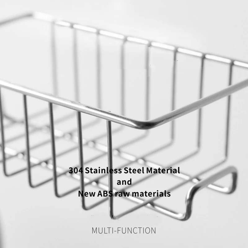 New Stainless Steel Faucet Rack Sink Drain Household Dish Cloth Sponge Storage Pool Storage Rack Finishing Rack Kitchen Supplies