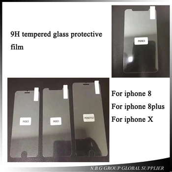 

200pcs/lot 2017 Newest For iPhone 8 8G 8plus X Screen protector 9H 2.5D Tempered glass protective film for iphone X 8 8G 8 plus