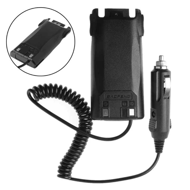 

OOTDTY Car Charger Battery Eliminator Adapter For Baofeng UV-82 Radio Walkie Talkie
