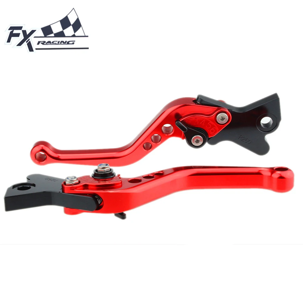 FXAluminumMotorcycleFrontRearDiscBrakeLeversAdjustableLever