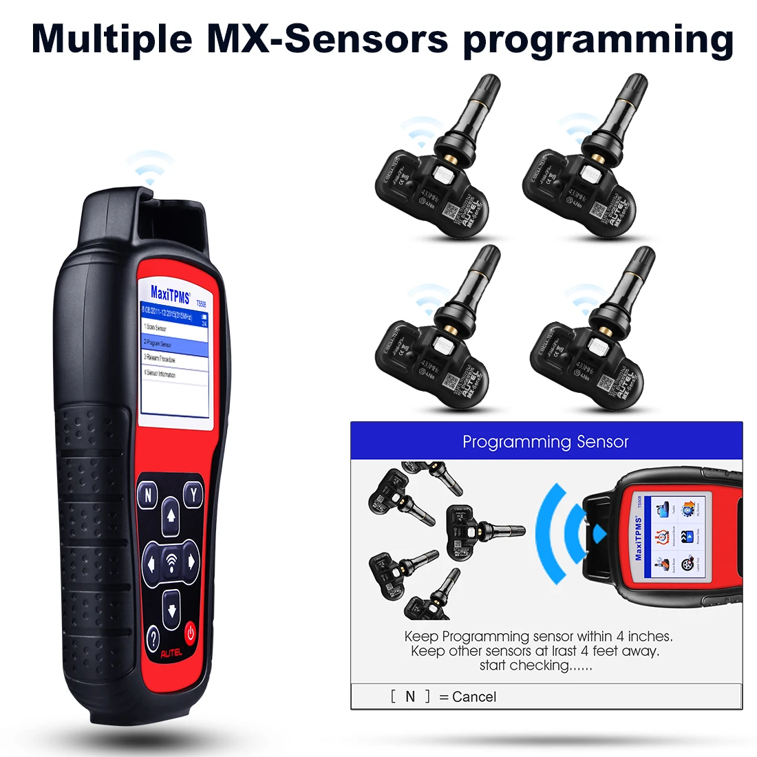 Autel MaxiTPMS TS508+ 433 МГц XM сенсор OBD2 TPMS программист сканер автомобильный диагностический инструмент Scania контроль давления в шинах автомобильный