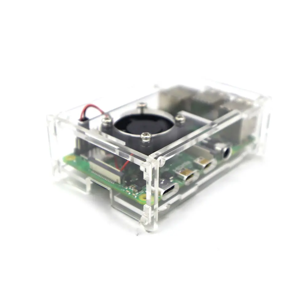 Raspberry Pi 4 Модель B прозрачный акриловый чехол Корпус коробка с охлаждающим