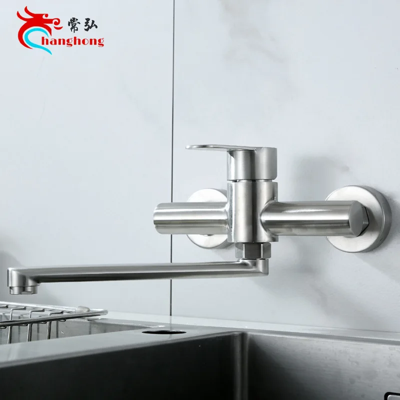 304 stainless steel hot and cold kitchen faucet