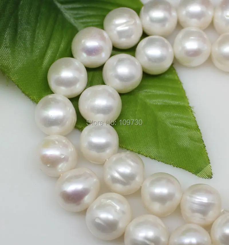 

Jewelry 00163 11-12mm natural white growing string pearl loose beads