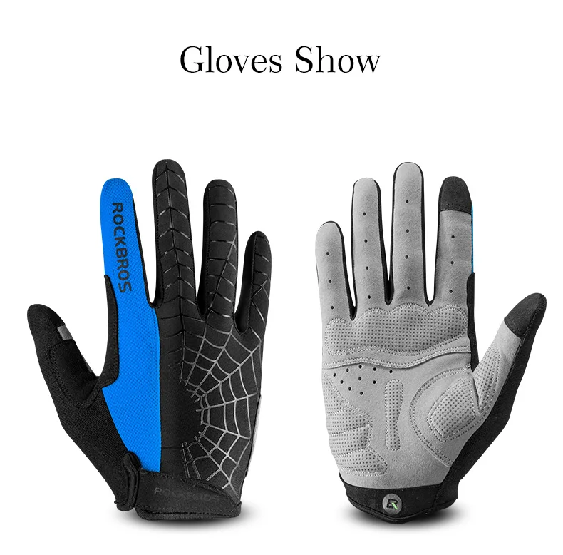 ROCKBROS осенние ветрозащитные перчатки с сенсорным экраном, спортивные перчатки для шоссейного горного мотоцикла, велосипедная одежда