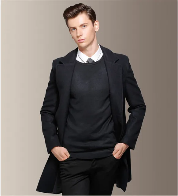 Online Man Overcoat Trench Coat Red Blends Wine Long Men Man Overcoat Trench Coat Red Blends Wine Long Men Winter Dress Manteau Homme Abrigo Gabardina Hombre A754