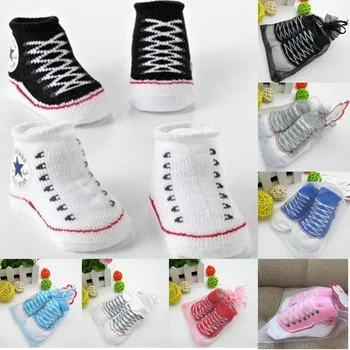 

7-color Cotton Newborn Baby Socks 3D Baby Fashion Socks 1Pair