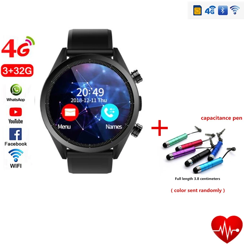 

KOSPET Hope 4G Bluetooth Android 7.1.1 1.39" Touch Screen 3GB+32GB IP67 Waterproof MT6739 Camera GPS Business Smart Watch Phone