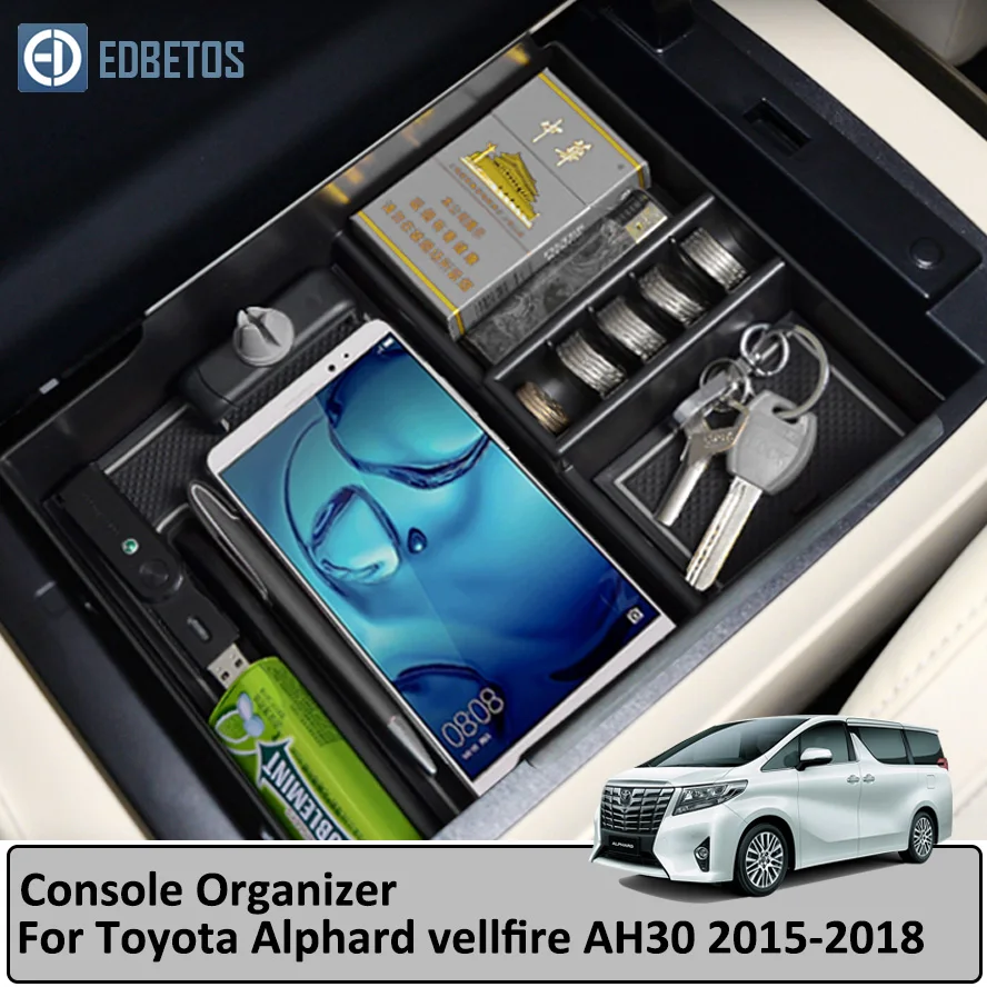 Подлокотник ящик для хранения для Toyota Alphard vellfire AH30- центральная консоль Органайзер укладка уборки