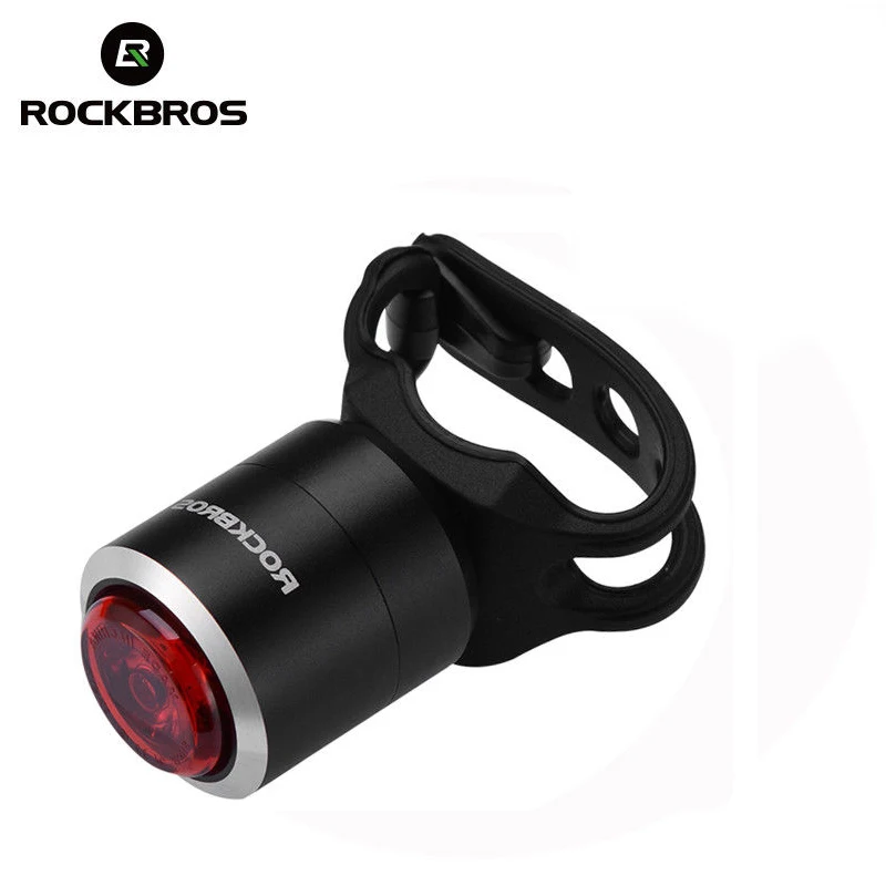 Perfect ROCKBROS Waterproof Smart Bike Bicycle Light USB Rechargeable IPX5 Taillight Mini LED MTB Road Cycling Rear Lights 5 Lumens 0