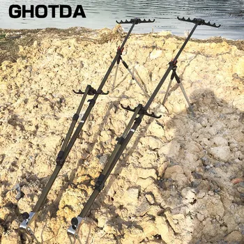 

1.5M 1.7M 2.1M Adjustable Aluminium Fishing Rod Pole Holder with Support Bipod