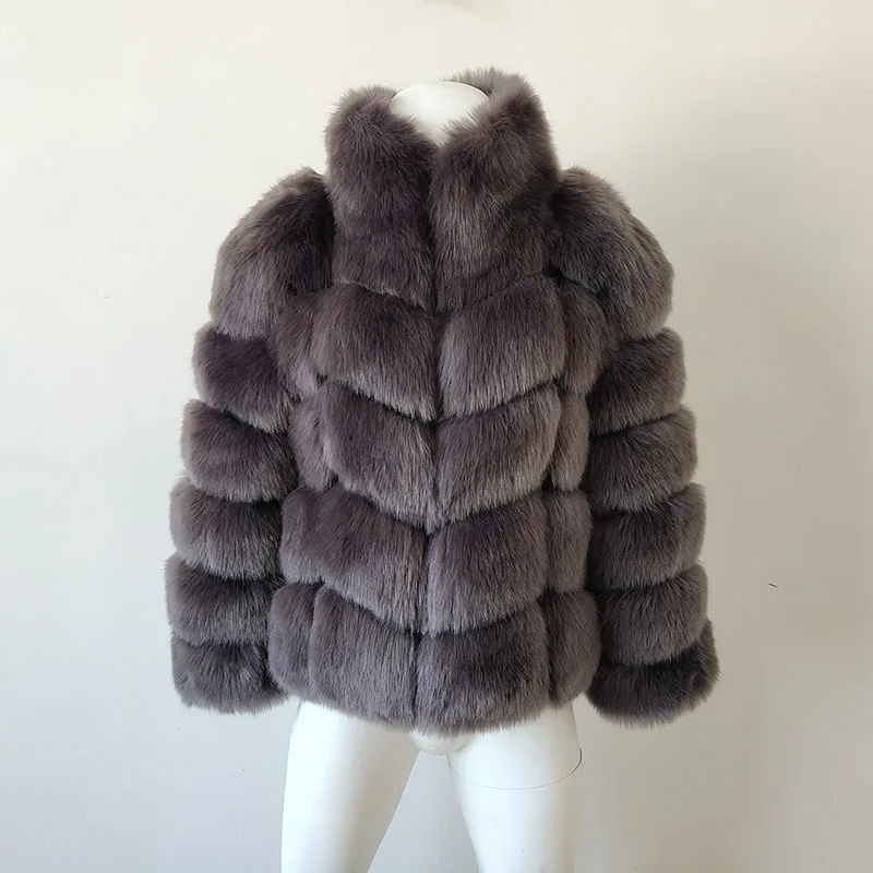 Женская Шуба из искусственного лисьего меха размера плюс XXXL,, зимняя модная верхняя одежда, утолщенная теплая шуба из искусственного меха, пальто для женщин