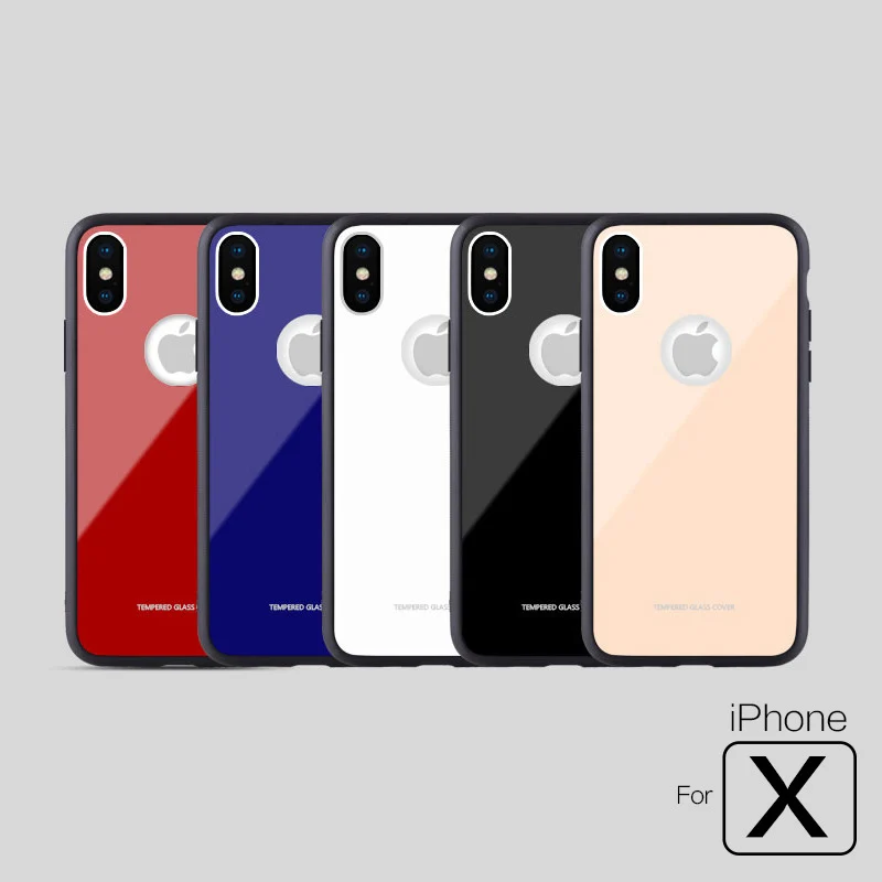 Чехол для 2018 IPhone X сборки задняя drop-устойчив Глянцевая Встроенная Дело закаленное