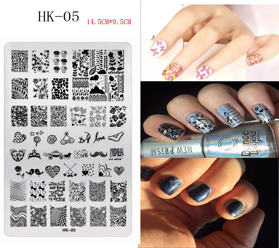 MAFANAILS Мода 1 шт. кружевной дизайн ногтей штамповочные пластины DIY Художественный